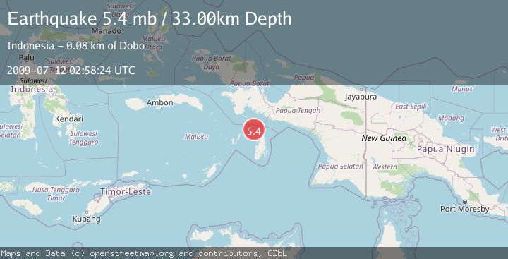 Map of KEPULAUAN ARU REGION, INDONESIA