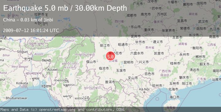 Map of YUNNAN, CHINA