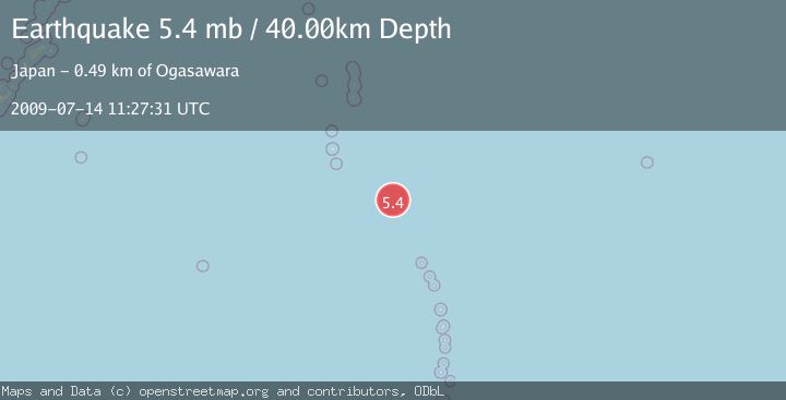 Map of VOLCANO ISLANDS, JAPAN REGION