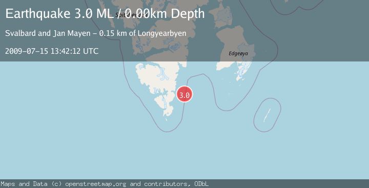 Map of SVALBARD REGION