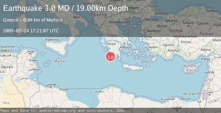 Map of SOUTHERN GREECE
