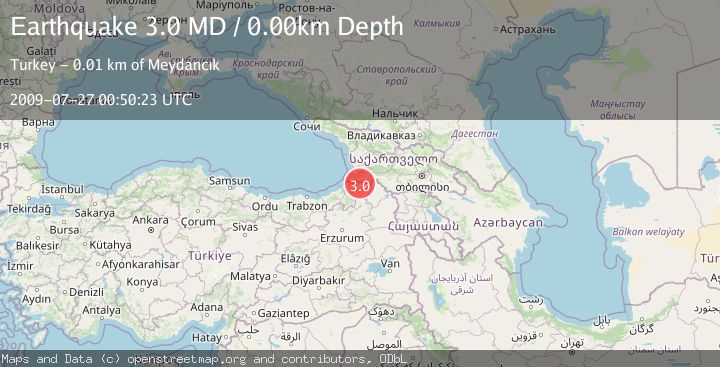Map of EASTERN TURKEY