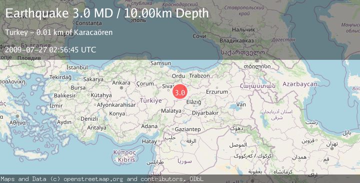 Map of EASTERN TURKEY