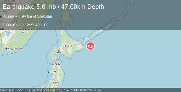 Map of KURIL ISLANDS