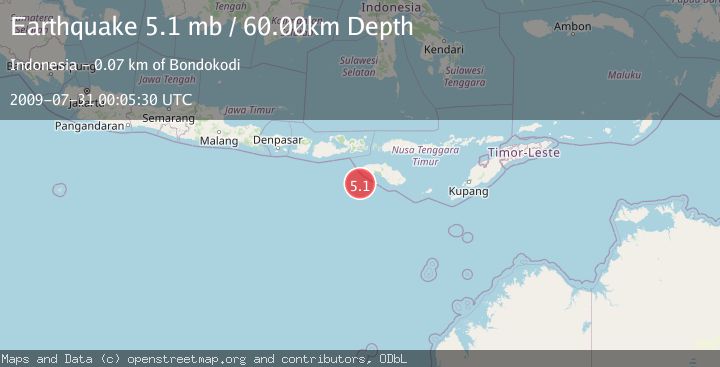 Map of SOUTH OF SUMBAWA, INDONESIA