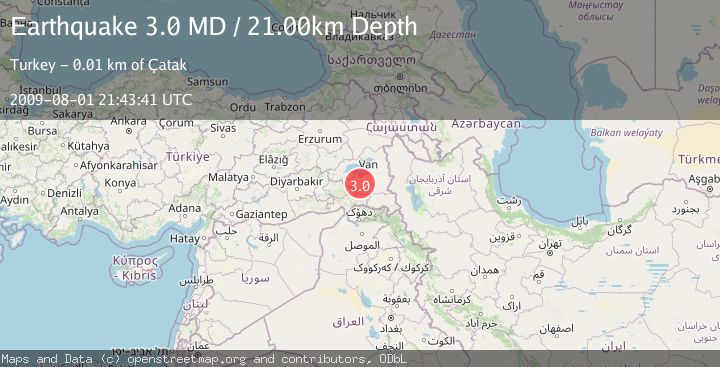 Map of EASTERN TURKEY