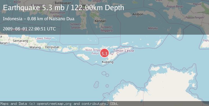 Map of TIMOR REGION, INDONESIA