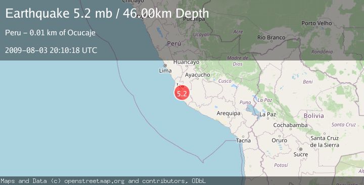 Map of NEAR COAST OF CENTRAL PERU