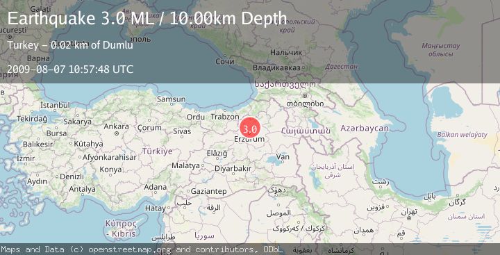Map of EASTERN TURKEY