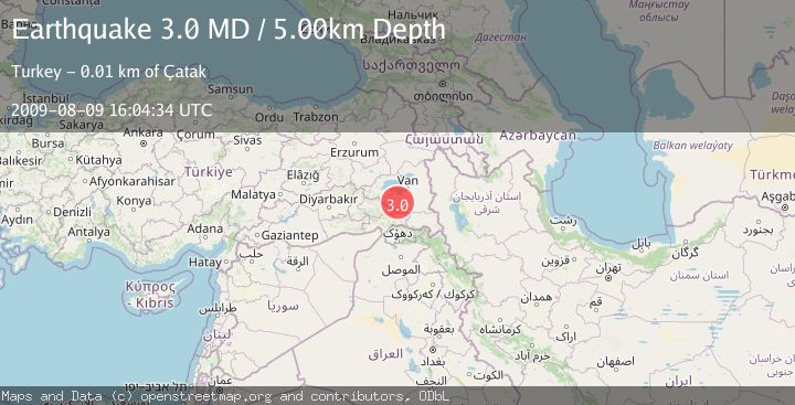 Map of EASTERN TURKEY
