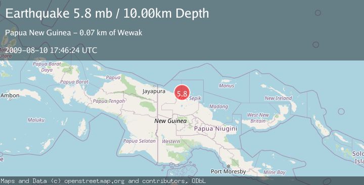 Map of NEAR N COAST OF NEW GUINEA, PNG.