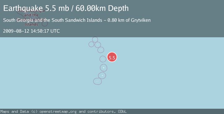 Map of SOUTH SANDWICH ISLANDS REGION