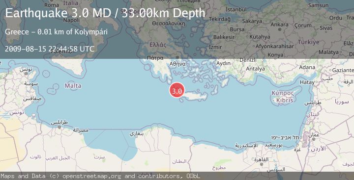 Map of CRETE, GREECE