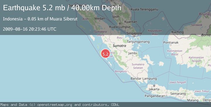 Map of KEP. MENTAWAI REGION, INDONESIA