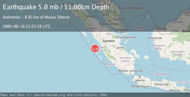 Map of KEP. MENTAWAI REGION, INDONESIA