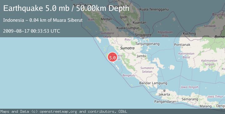 Map of KEP. MENTAWAI REGION, INDONESIA