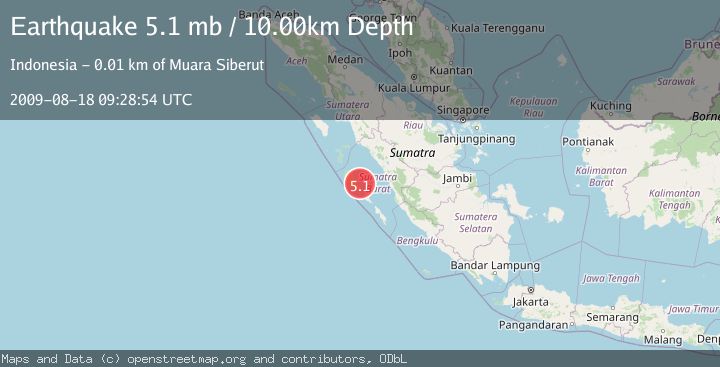 Map of KEP. MENTAWAI REGION, INDONESIA