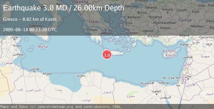 Map of CRETE, GREECE