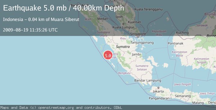 Map of KEP. MENTAWAI REGION, INDONESIA