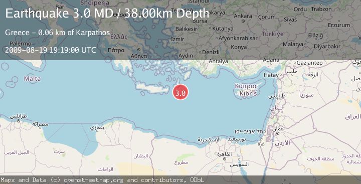 Map of EASTERN MEDITERRANEAN SEA