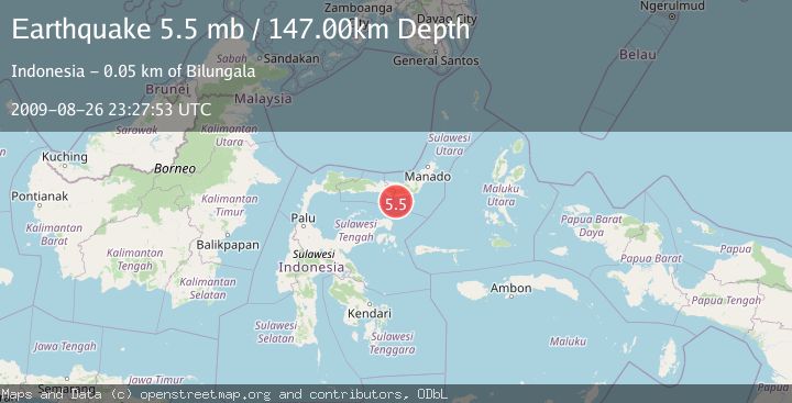 Map of MINAHASA, SULAWESI, INDONESIA