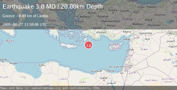 Map of EASTERN MEDITERRANEAN SEA