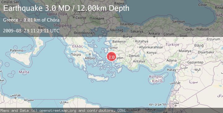 Map of DODECANESE ISLANDS, GREECE