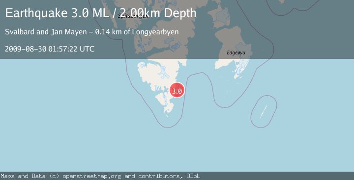 Map of SVALBARD REGION