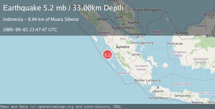 Map of KEP. MENTAWAI REGION, INDONESIA