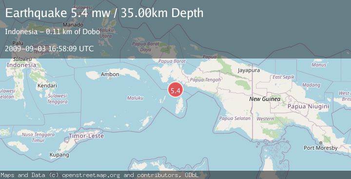 Map of NEAR S COAST OF PAPUA, INDONESIA