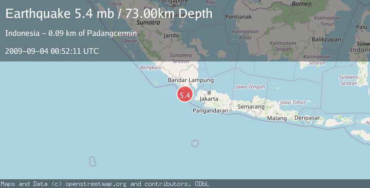 Map of SUNDA STRAIT, INDONESIA