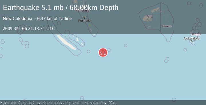 Map of SOUTHEAST OF LOYALTY ISLANDS