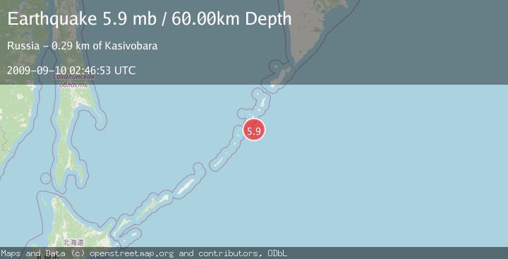 Map of KURIL ISLANDS