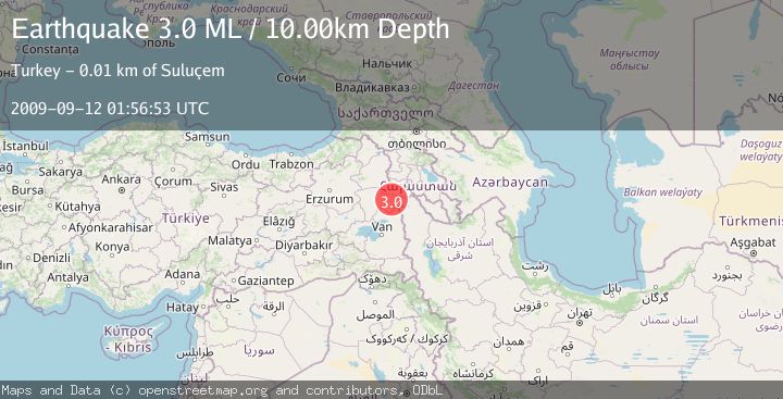 Map of EASTERN TURKEY