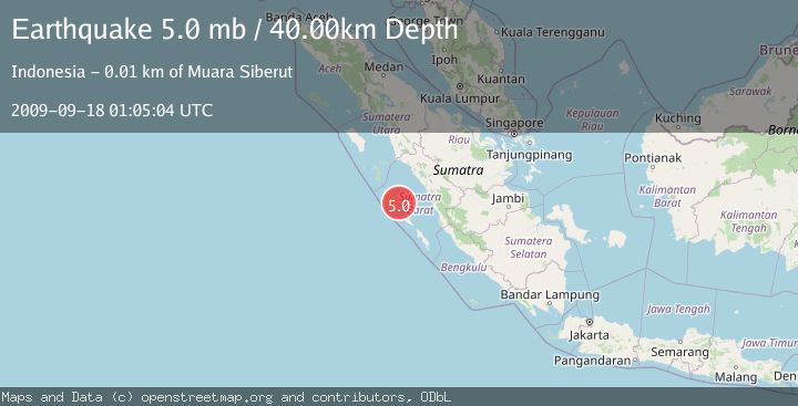 Map of KEP. MENTAWAI REGION, INDONESIA