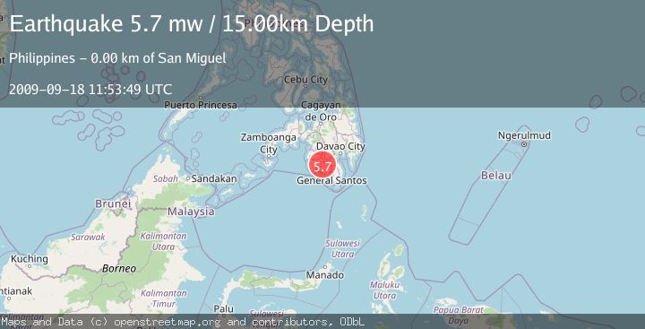 Map of MINDANAO, PHILIPPINES