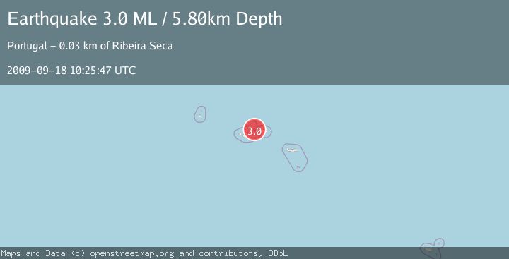 Map of AZORES ISLANDS, PORTUGAL