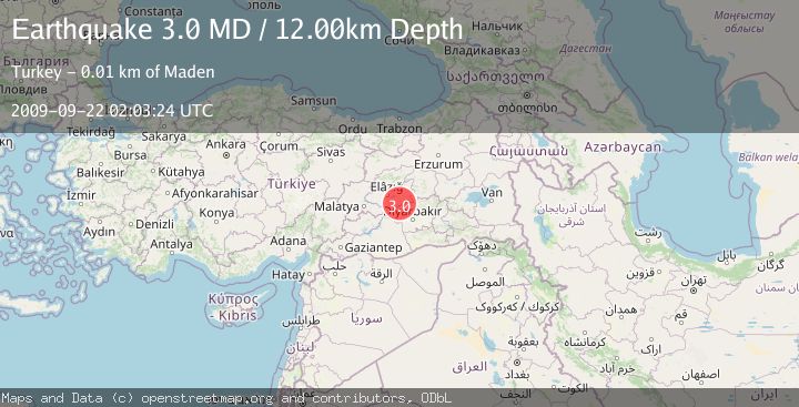 Map of EASTERN TURKEY