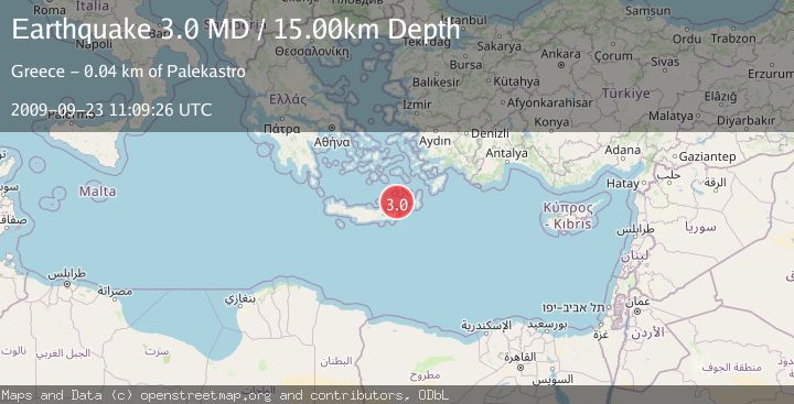 Map of CRETE, GREECE