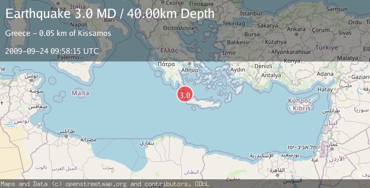 Map of CRETE, GREECE
