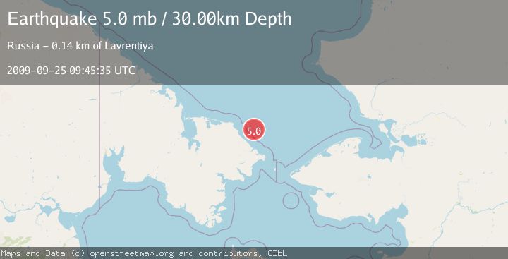 Map of NEAR N COAST OF CHUKOTKA, RUSSIA