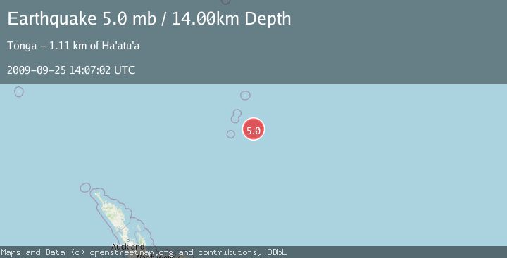 Map of KERMADEC ISLANDS REGION