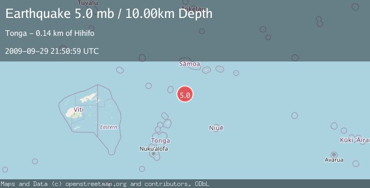 Map of SAMOA ISLANDS REGION