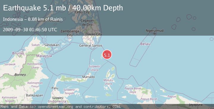 Map of KEPULAUAN TALAUD, INDONESIA