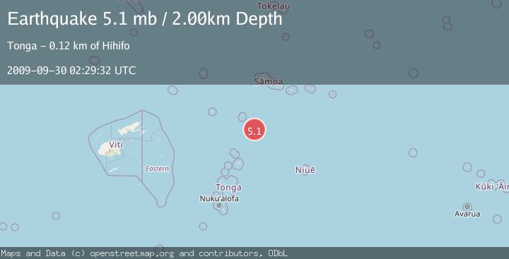 Map of SAMOA ISLANDS REGION