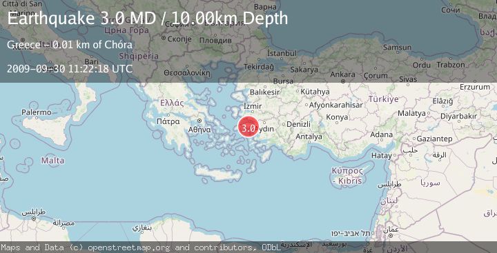 Map of DODECANESE ISLANDS, GREECE
