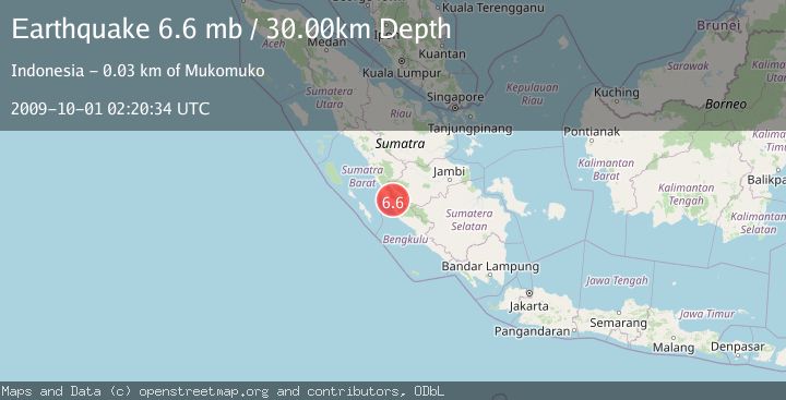 Map of SOUTHERN SUMATRA, INDONESIA