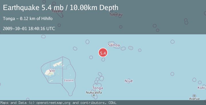 Map of SAMOA ISLANDS REGION