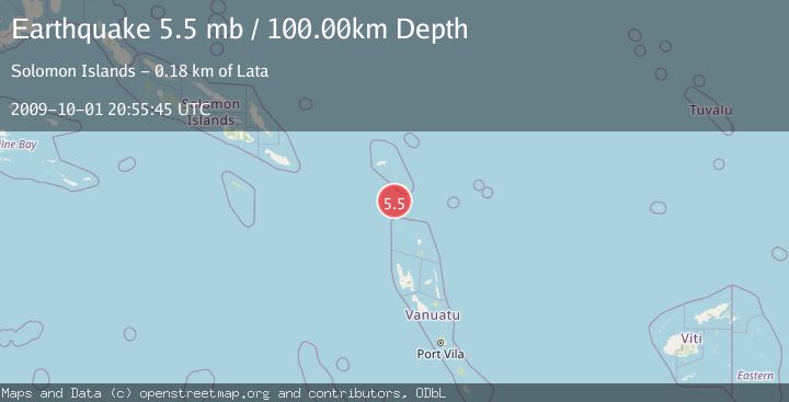 Map of SANTA CRUZ ISLANDS