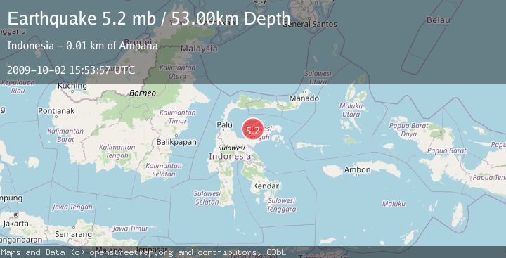 Map of SULAWESI, INDONESIA